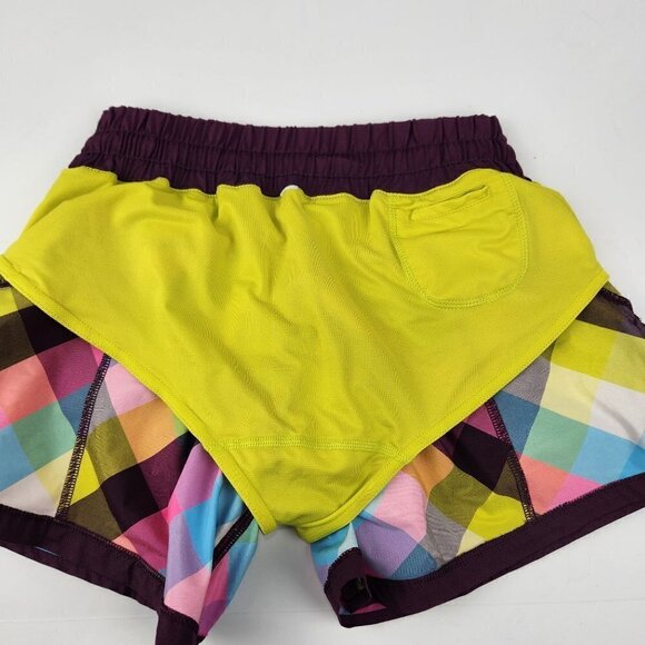 Lululemon Shake & Break Short Womens 6 Sea Check Multi Plum READ PLEASE - Picture 6 of 10